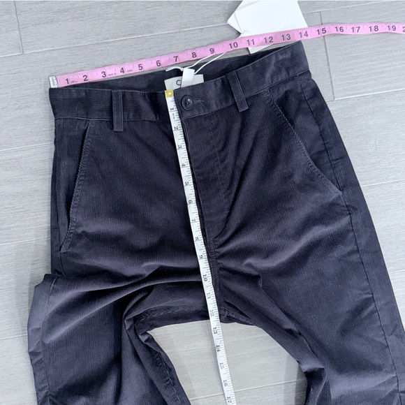 NWT COS Straight Leg Fit Corduroy Chinos Pants Navy Blue US 2 High Rise Classic - Picture 15 of 16